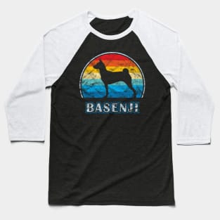 Basenji Vintage Design Dog Baseball T-Shirt